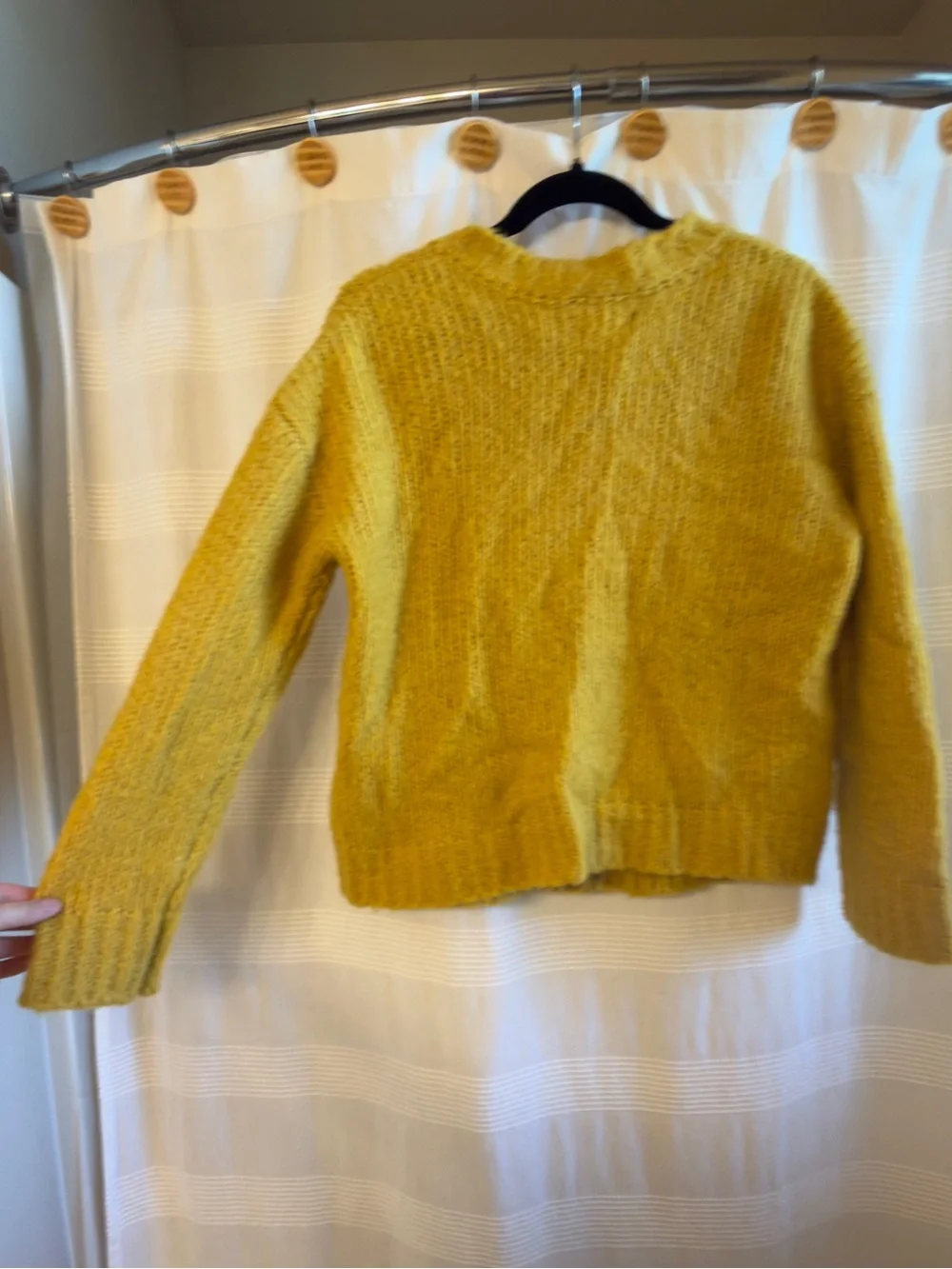 Maeve Anthropologie Yellow Bunny Cardigan Sweater - Picture 5 of 6
